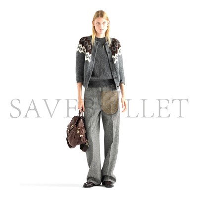 PRADA WOOL AND CASHMERE CARDIGAN P25O13